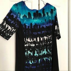 A city patterned  t-shirt